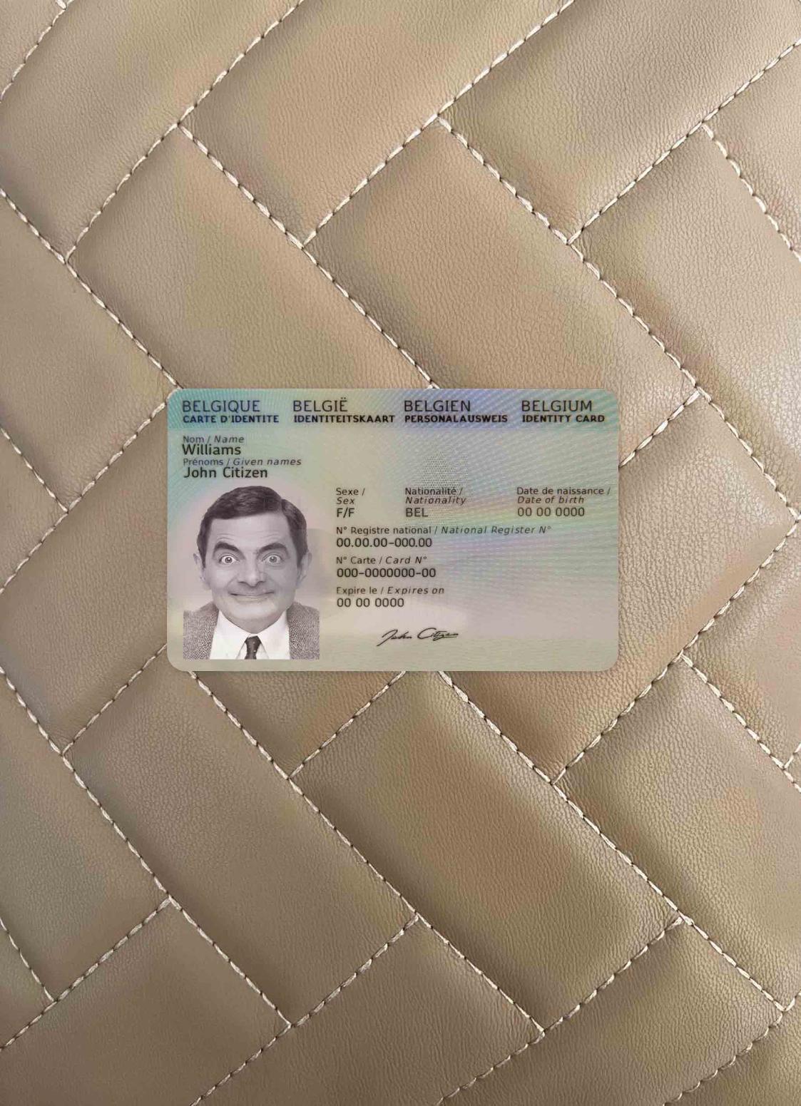 Belgium ID 2020   present photolook FRONT PSD template